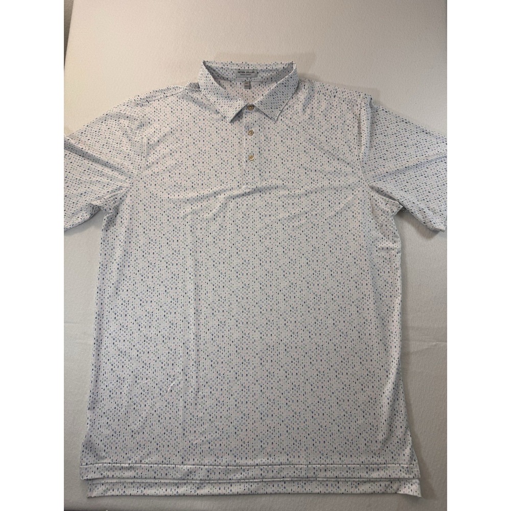 Peter Millar Summer Comfort Mens Polo XLT Cocktail Limes AOP Performance Golf